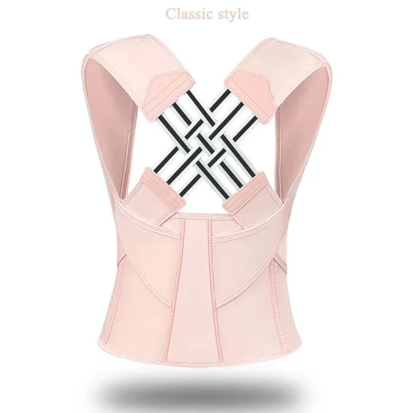 POSTURE pro soutien-gorge correcteur de posture en rose, style classique, soutien dorsal optimal.