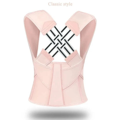 POSTURE pro soutien-gorge correcteur de posture en rose, style classique, soutien dorsal optimal.